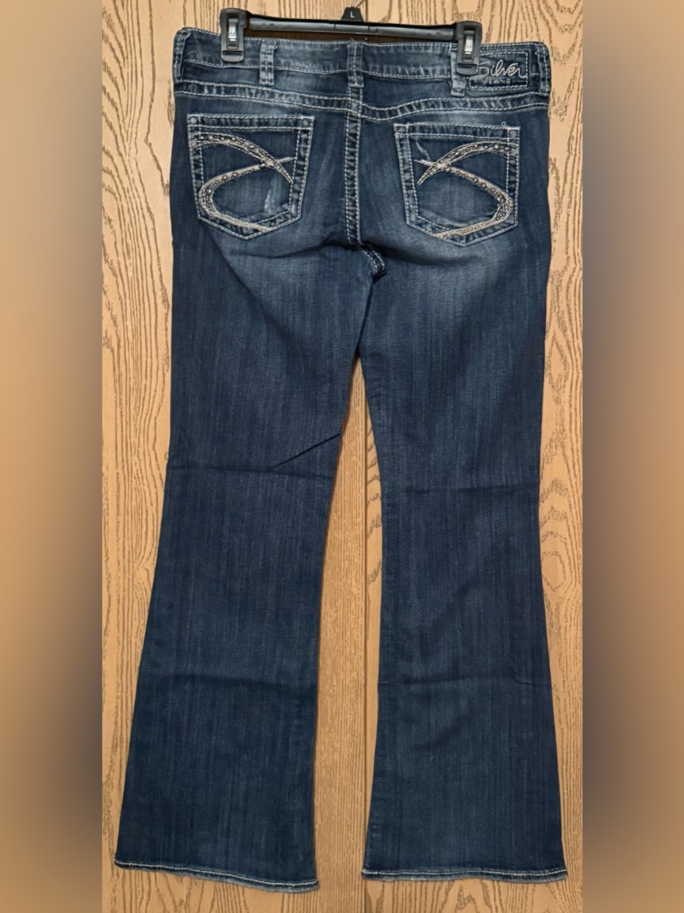 Silver Jeans Jeans Co. Women's Distressed Bootcut Jeans - Dark Blue Lola - Picture 5 of 5